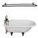 Cadmus 67'' x 30.5'' Freestanding Soaking Cast Iron Bathtub with Faucet