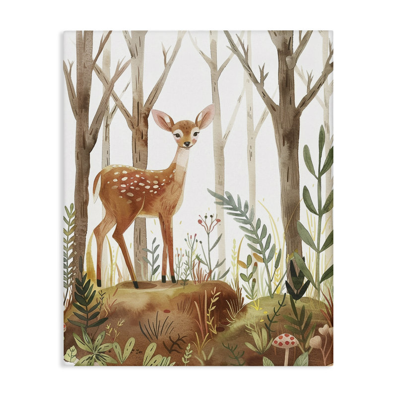  «Soft Woodland Deer» par LSR Design Studio, H 20 po x l 16 po