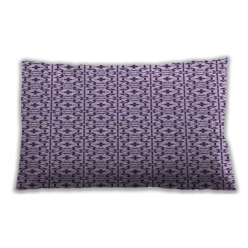 Patterned 954 Throw Pillow, Synthetic, Purple
