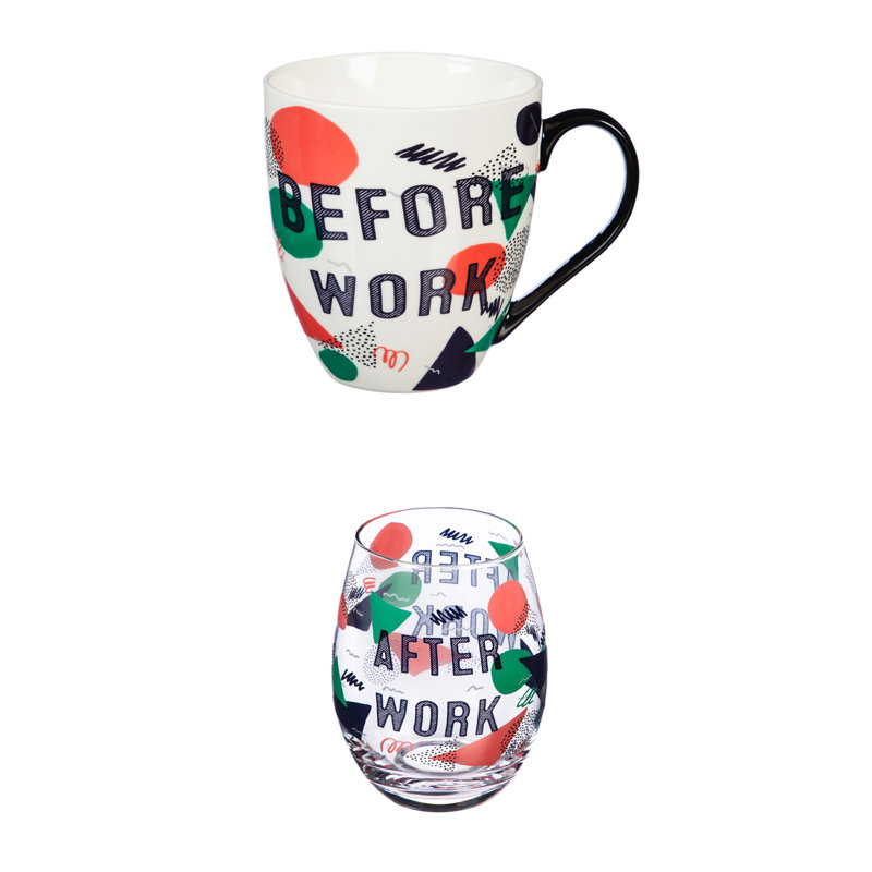Ensemble de verres assortis 2 pièces