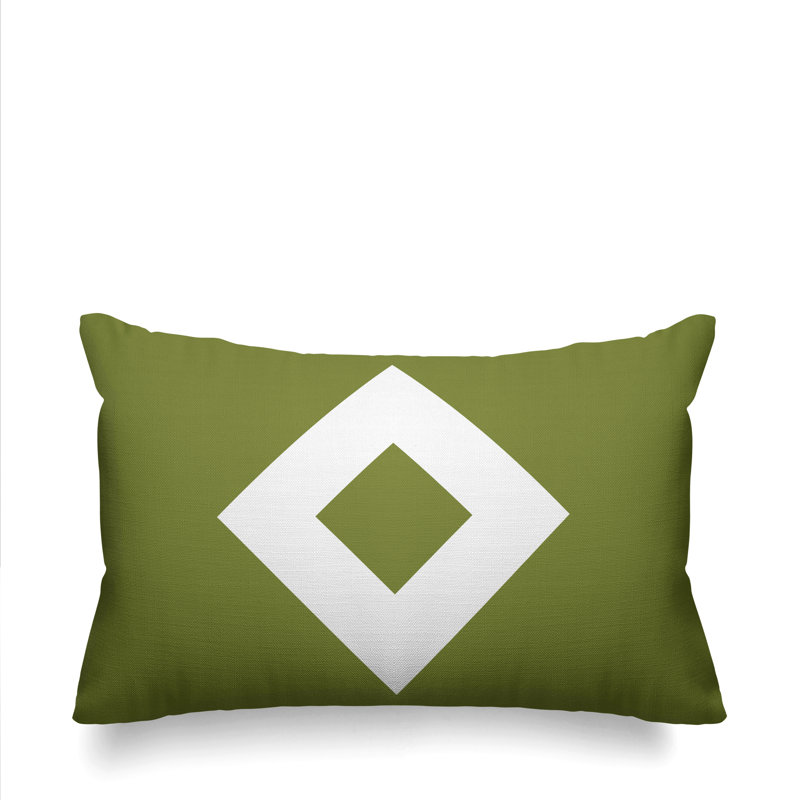 Coussin décoratif intérieur / extérieur Seven, Vert olive