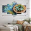Plantes abstraites abstraites sur un plateau en bois - - Succulent Wall Decor - - Art mural traditionnel diamant