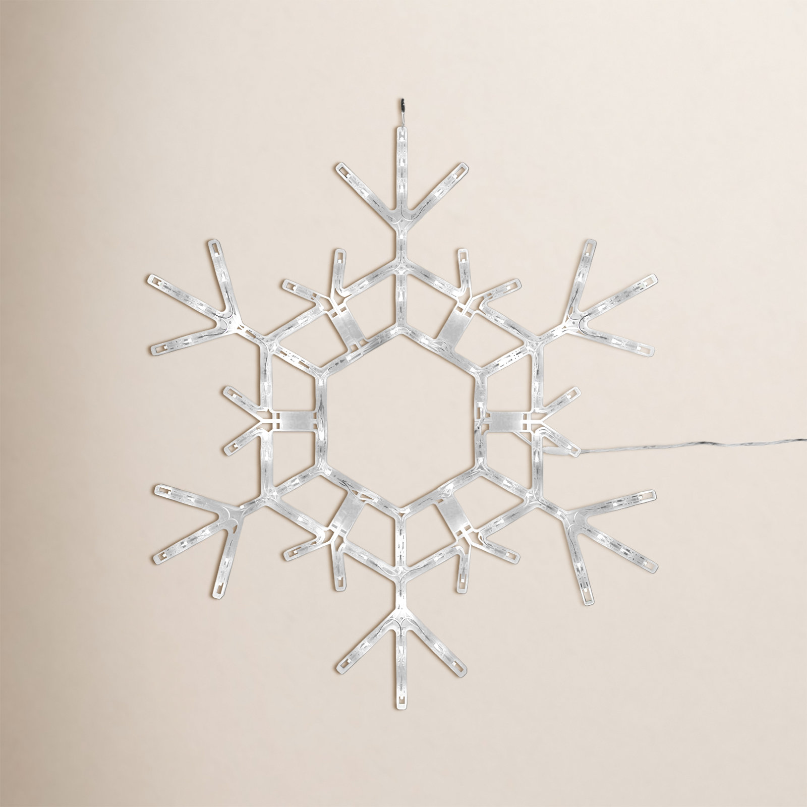 LED Folding Snowflake Lighted Display, 36" H, Blue/White