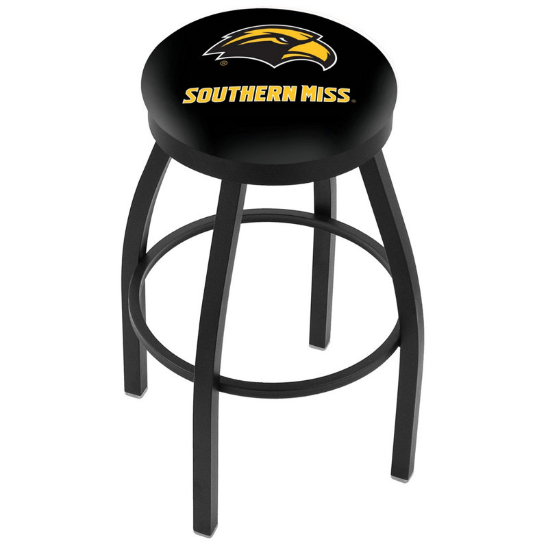 Tabouret de bar pivotant de 30 po NCAA, Ride noire, Université du sud du Mississippi