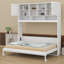 Lit escamotable avec grand espace de rangement et rayures