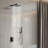 Square Complete Shower System Showerhead with Rough-In Valve All-In-One Kit-62512276-62512274