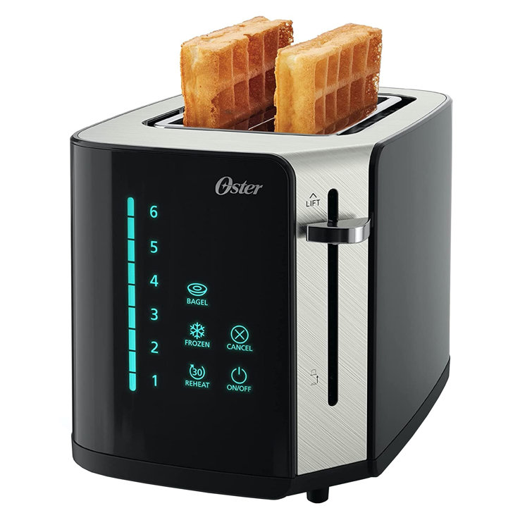 Single Slice Cool Touch Toaster with 6 Temperature Settings & Extra Wide  1.25 (Black)