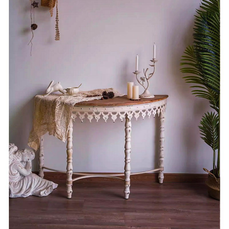 Simple Retro Distressed Console Table