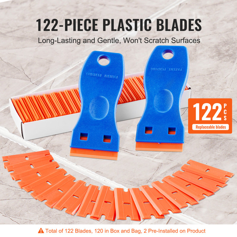 Lame de rasoir en plastique 2 pièces