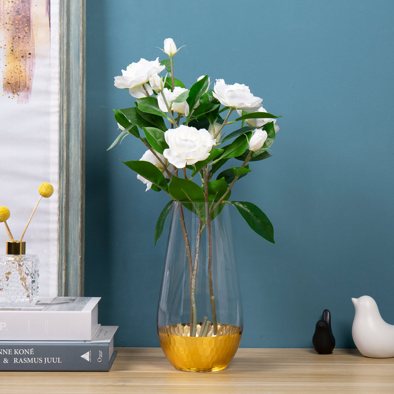Larken Gold Clear 63.5cm Glass Table Vase
