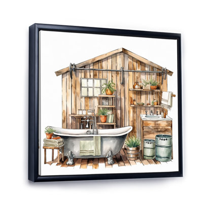 «Natural Bathroom Decor XXXIV», reproduction sur toile encadrée