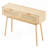 Rattan Console Table With 2 Storage Drawers, Natural Rattan Sliding Door, Ideal For Living Room, Study, And Entryway Decor
