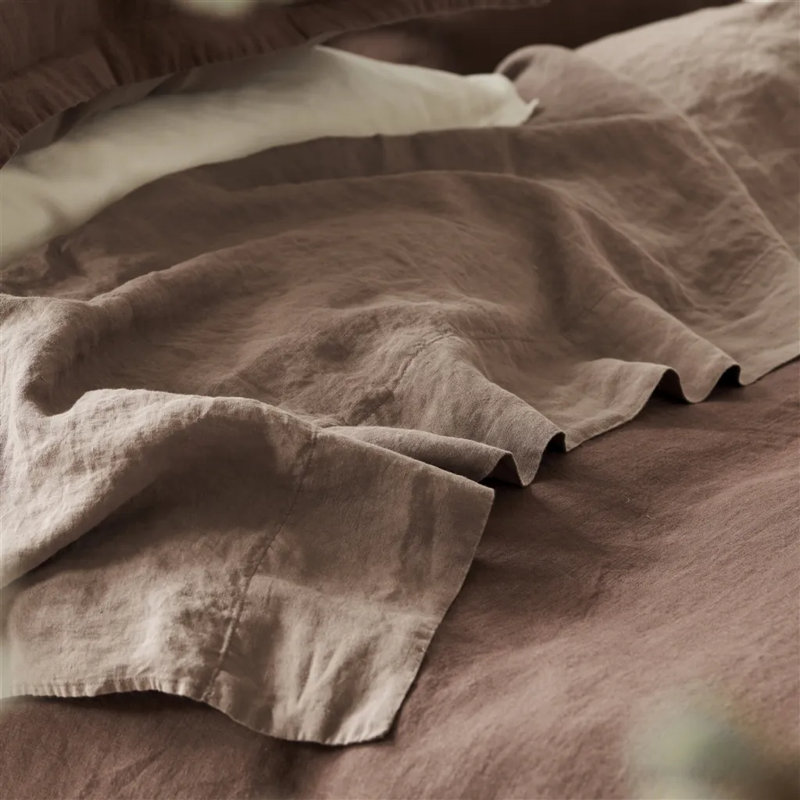 Biella Linen Fitted Sheets, Queen Fitted Sheet, Cocoa & Roebuck