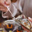Fourchette à fruits de mer en acier inoxydable 4 pièces, créole