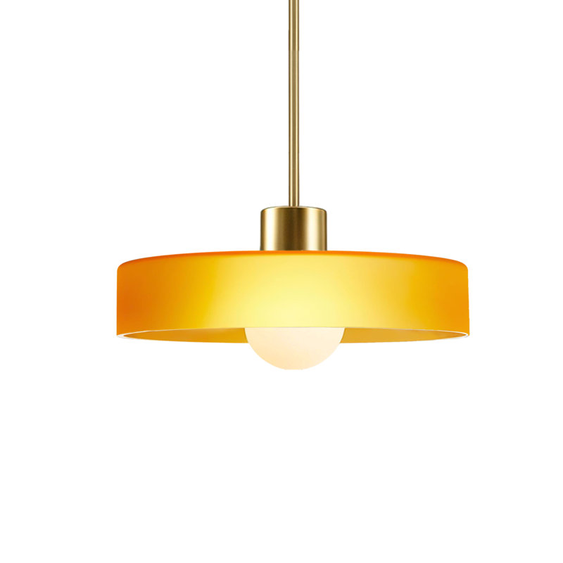 Luminaire suspendu pour îlot de cuisine Vintage, 13.8", Orange