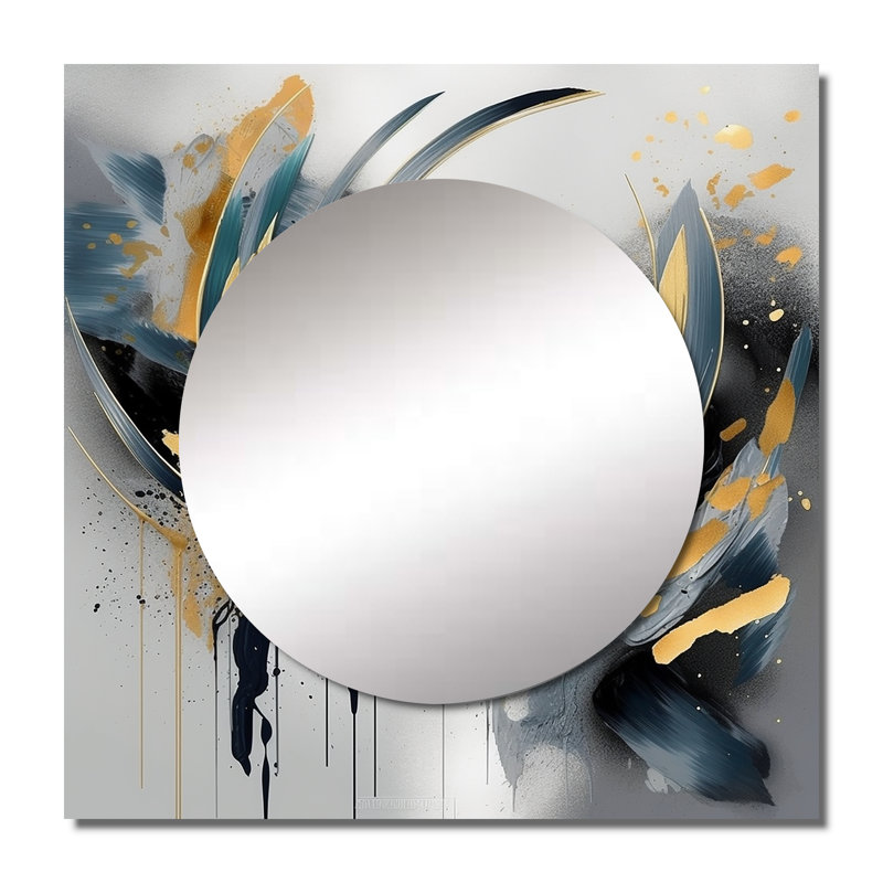 Art de miroir mural de salon aux couleurs douces et abstrait IV, 29 po x 29 po