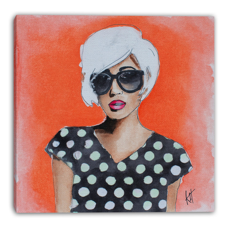 Chic Sunglass Icon Wrapped Canvas Wall Art, 20 po L x 20 po H x 1,5 po P