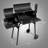 36.6'' Barrel Charcoal Grill With Offset Smoker