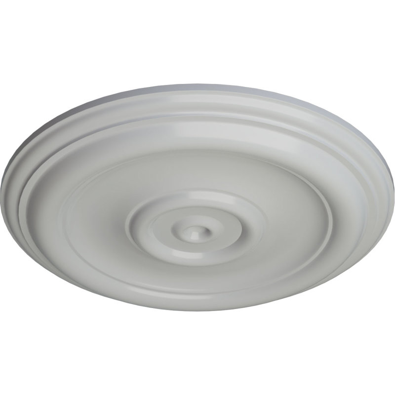 Médaillon de plafond traditionnel H 12 po x l 12 po x P 1 po, Givré