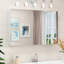 W H Frameless Medicine Cabinet Mirror Adjustable-408114941-408114931