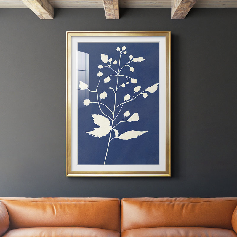 «Night Sky Silhouette II», reproduction encadrée de qualité supérieure - prête à être accrochée, Or