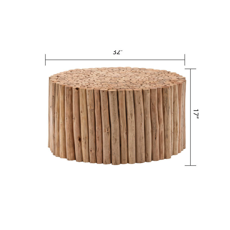 Élégante table basse en bois naturel