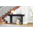 Narrow Console Table With Rattan Accent-1801037788