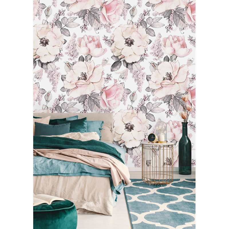 Murale 4 pièces fleurs Kiskimere, L 8,33 pi x l 100 po