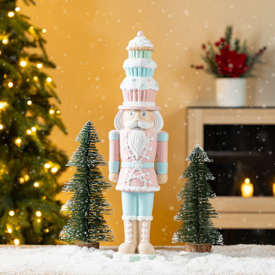 Hand Finished Resin Cupcake Nutcracker Accent