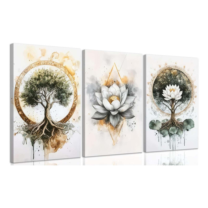 3 Piece Wrapped Canvas Print, 60cm H x 40cm W