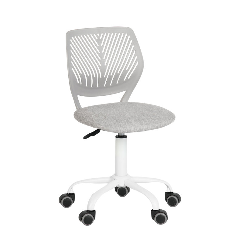 Chaise de bureau ergonomique à roulettes Ebern Designs, Gris Morandi