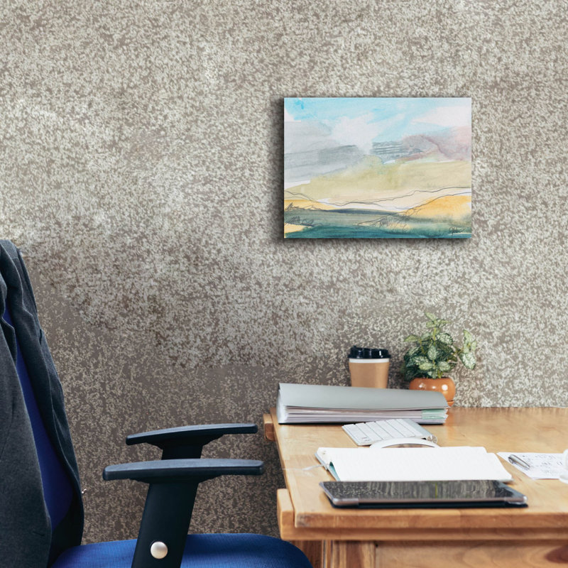 Art mural sur toile Wrought Studio «On My Spirit Flings» par Jan Weiss, 34 po x 26 po, H 12 po x l 16 po x P 0,75 po
