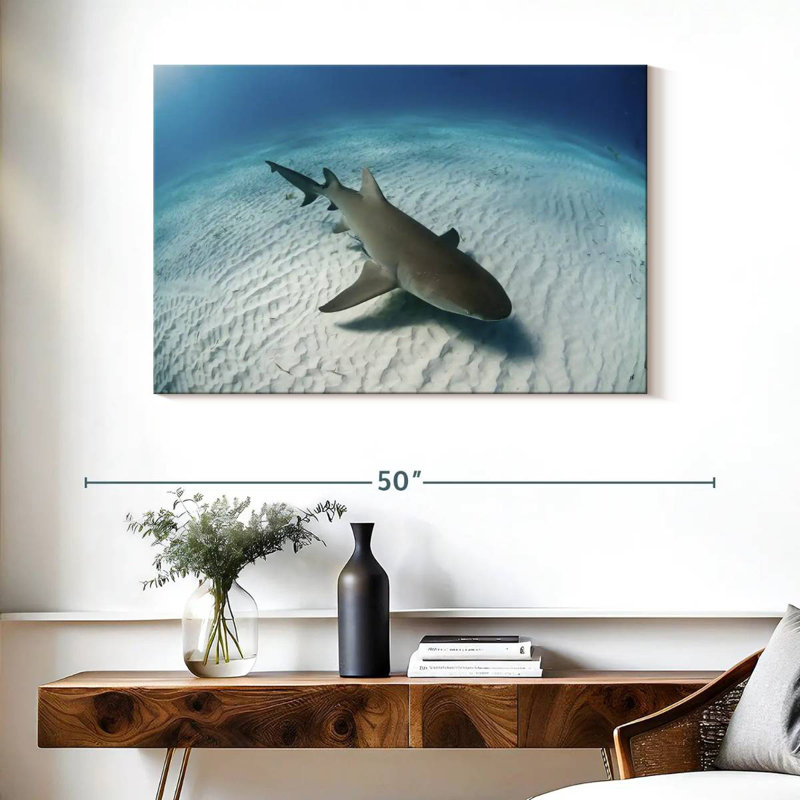 Brampt Lemon Shark Over The Seabed, 26" H x 39" W