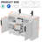 48" Double Sink Bathroom Vanity Set With Resin Sink Top, Faucet, Assembly Required-706689386
