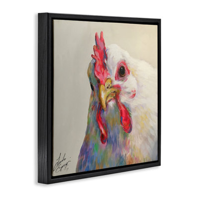 «Agnes the Chicken Portrait Floater», art mural par Linda Sperruche
