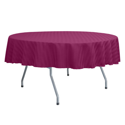 Ultimate Textile Satin Stripe Round Tablecloth