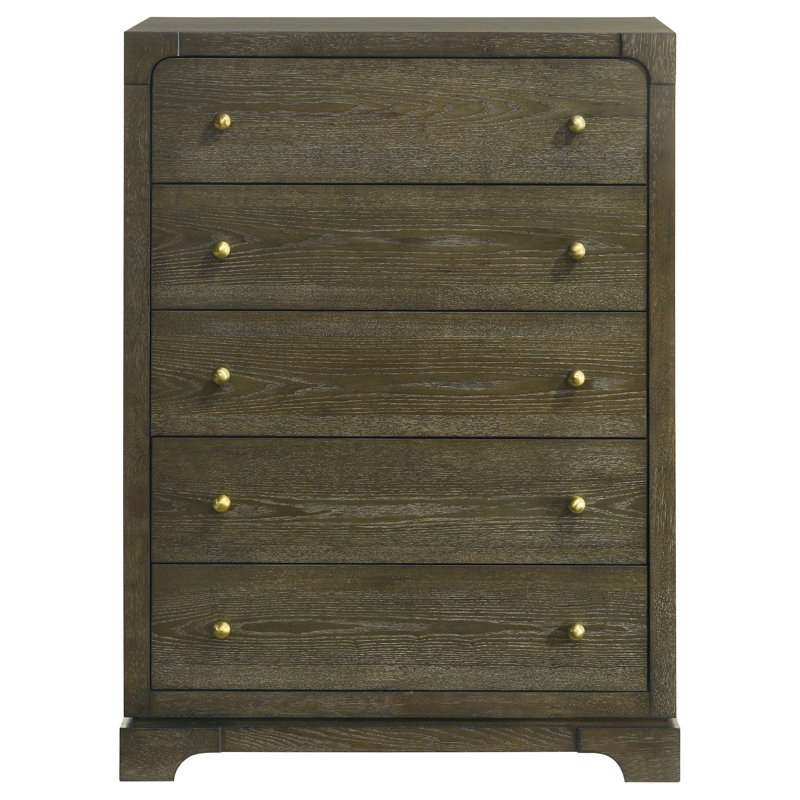 Czupka 5-drawer Bedroom Chest of Drawers Dark Cocoa