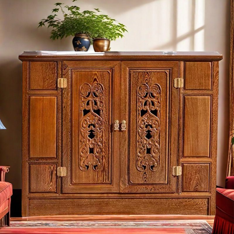 Armoire de rangement pour chaussures en bois massif 12 paires