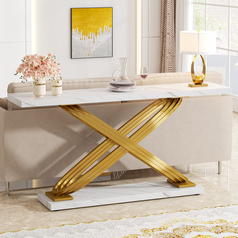 Erlond 55.11'' Console Table, White
