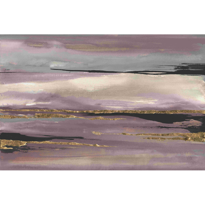 Gilded Storm III - mauve, H 24 po x l 36 po