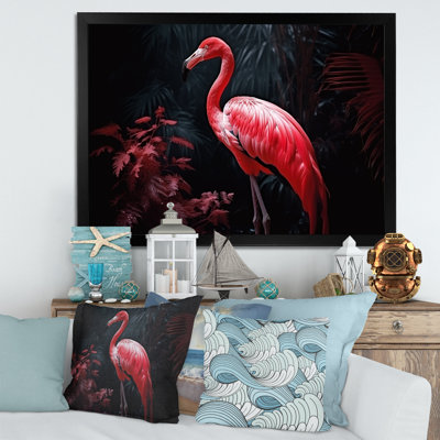 " Blushing Red Flamingos II "