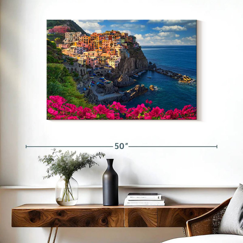 Gillard Bougainvillea à Manarola, H 26 po x l 39 po
