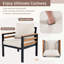 Ensemble de canapé d'extérieur 4 pièces avec accoudoirs et coussin amovible-91788643