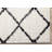 Simple Shag White Black Trellis Indoor Area Rug-41557121