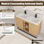 Meuble-lavabo double autoportant 48 po avec plateau en résine Barton-159624955