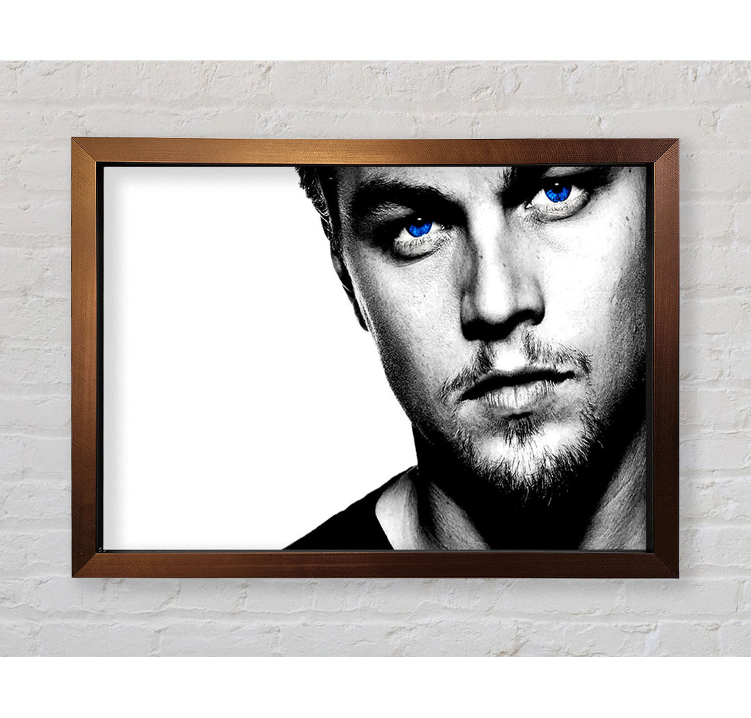 Leonardo Dicaprio Blue Eyes B N W Gerahmter Druck