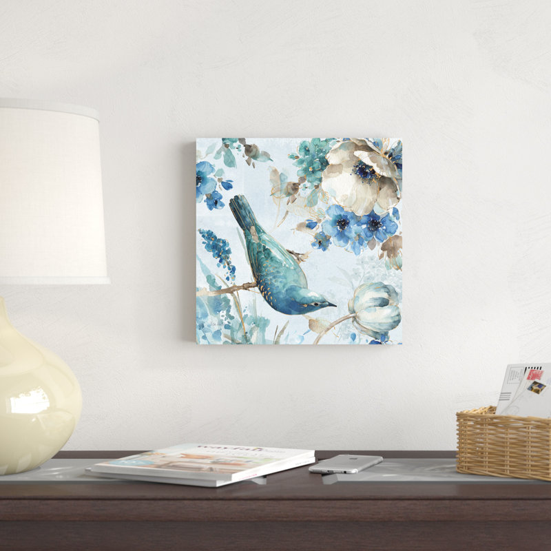 Indigold II by Lisa Audit - Wrapped Canvas Painting, 12" H x 12" W x 1.25" D