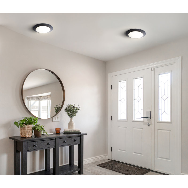 7.28 Inch Black LED Disk Light