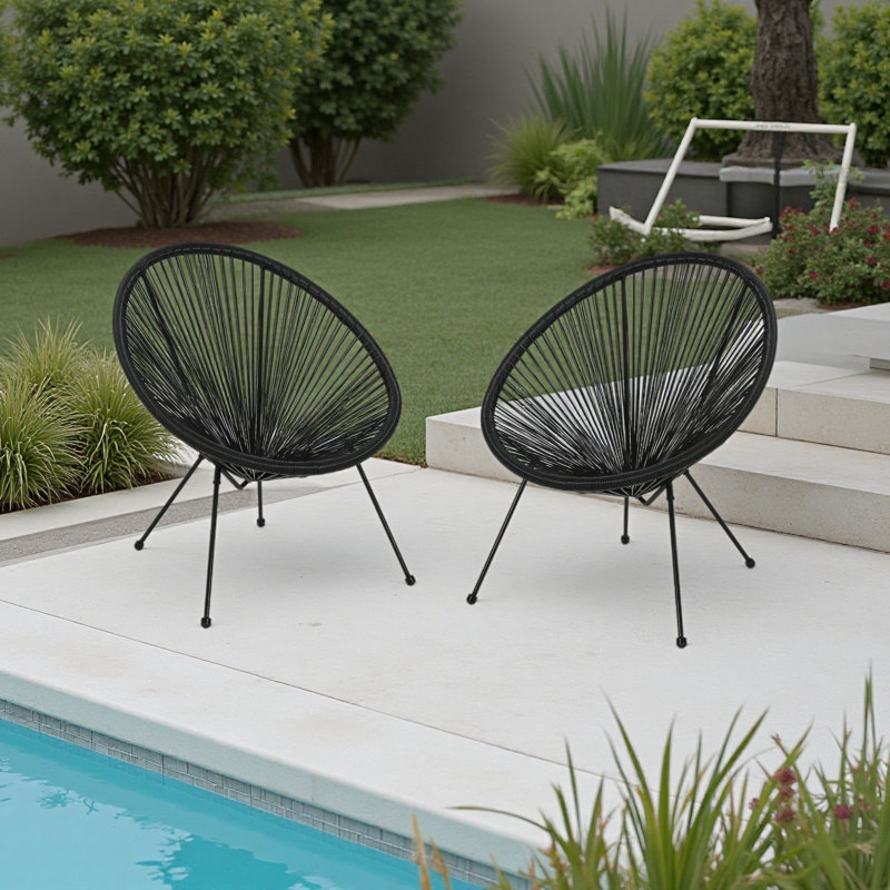 CHAISE (ENSEMBLE DE 2), Noir