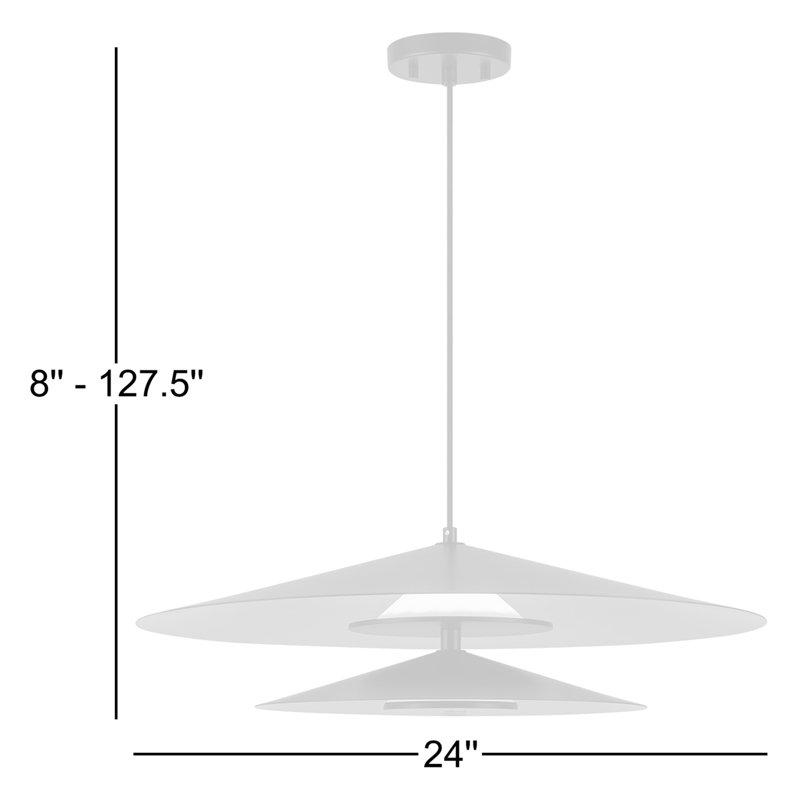 Cruz 2 - Light LED Pendant, Gray